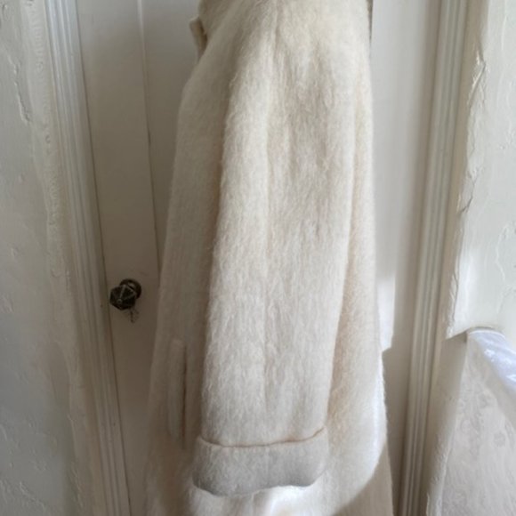 Appleseed Woman’s Cream Mohair Wool Blend Coat - Picture 3 of 7
